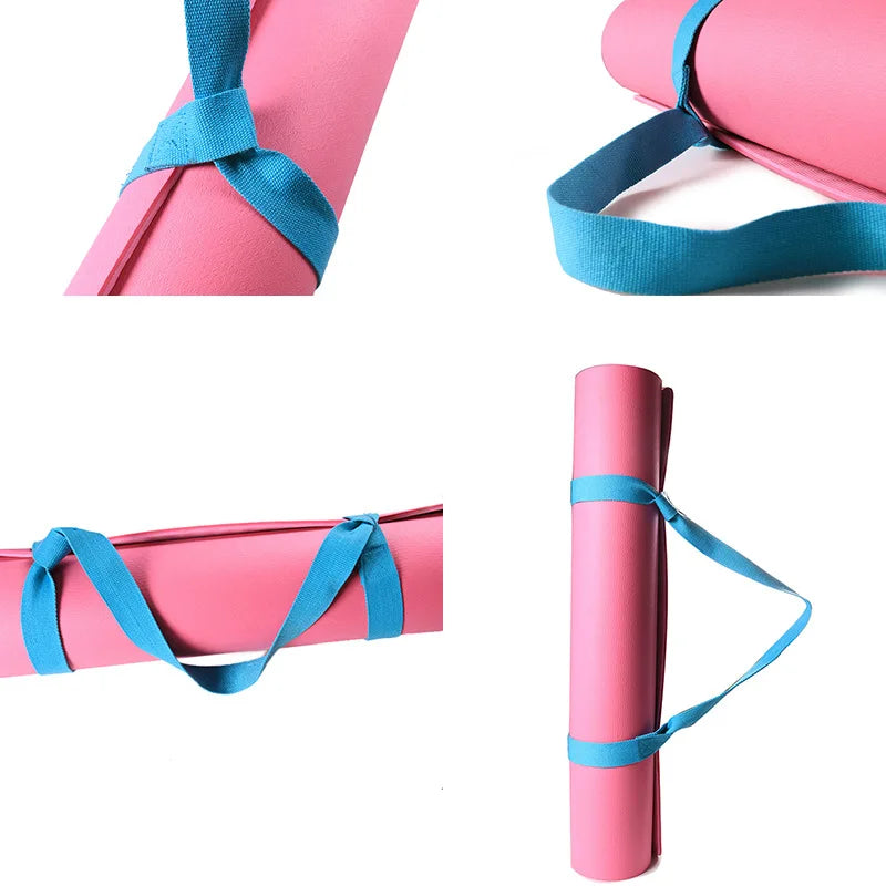 Fitness Adjustable D-Ring Buckle Cotton Yoga Mat Strap